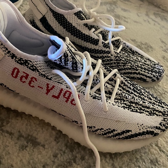 Zebra Yezzy’s, size women’s 9 men’s 7.5, Unisex - Picture 4 of 5